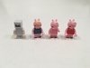 MUÑEQUITOS LEGO PEPPA PIG X4 (CERDITOS Y ROBOT) 4 X 2,5 CM (USADO)