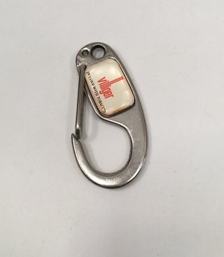 ANTIGUO LLAVERO GANCHO VILLIGER CIGARRILLOS METÁLICO (DETALLE) (USADO)