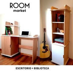 Pack 2 Muebles Escritorio y Biblioteca Multiuso