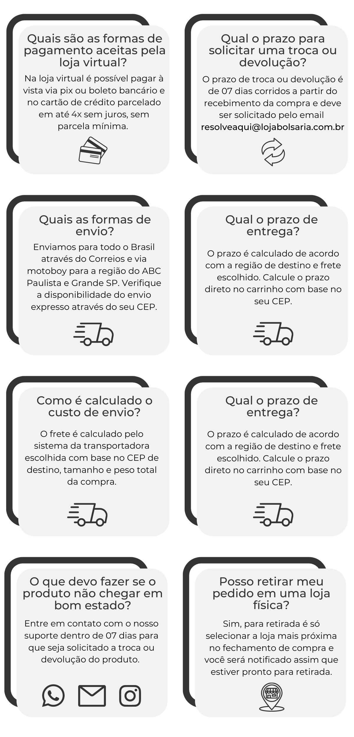 Métodos De Envio, Prazos De Entrega E Custos, Ajuda