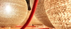 trama hornero Estepa lámpara de cartón corrugado de diseño