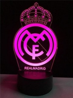 LÁMPARA LED MULTICOLOR REAL MADRID ( 25 CM)