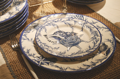 JUEGO DE PLATOS - DISEÑO CÓRCEGA AZUL - comprar online