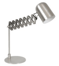 LÁMPARA DE ESCRITORIO METAL CON EXTENSIBLE CABEZAL BALA - COLOR PLATIL - CÓD. 105 - comprar online