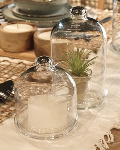 CAMPANA GRANDE DE VIDRIO CON BASE PARA PATISSERIE - MEDIDAS 12X20 DE ALTO
