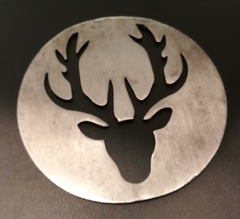 POSAVASO DE METAL - DISEÑO CIERVO - comprar online