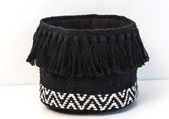 CONTENEDOR/ ORGANIZADOR DISEÑO BOHO CON FLECOS