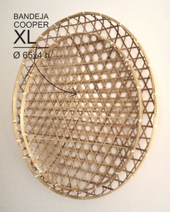 BANDEJA DECORATIVA - MATERIAL BAMBÚ - DISEÑO COOPER - comprar online