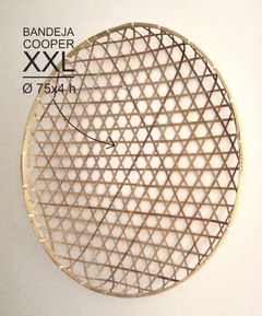 BANDEJA DECORATIVA - MATERIAL BAMBÚ - DISEÑO COOPER