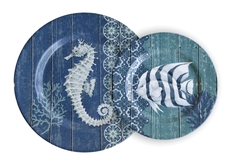 JUEGO DE PLATOS - DISEÑO AQUA FISH en internet