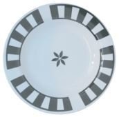 SET X6 PLATOS PAYOS DE CERÁMICA BLANCA CON FILETE ORO - DISEÑO "MARRUECOS" (Estos objetos pueden tener imperfecciones propias de lo artesanal)