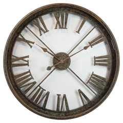 RELOJ DE HIERRO + VIDRIO Ø 68 cm.