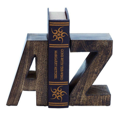SUJETA LIBROS DE MADERA MACIZA - MEDIDAS - DISEÑO AZ en internet