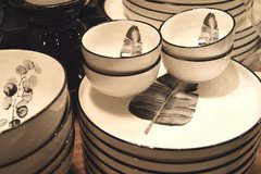 SET X 6 BOWL/ SALSERO DE CERÁMICA - DISEÑO "PANDURATA" (Estos objetos pueden tener imperfecciones propias de lo artesanal)