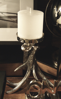 CANDELABRO DE ALUMINIO - MEDIDAS - DISEÑO CUERNOS