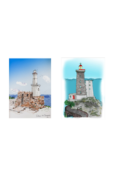 Cuadritos Faros, en Colección - comprar online