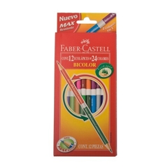 Lapices faber bicolor x 12u