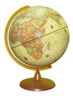 Globo terráqueo Gloter 25 cm base de plástico antiguo (257AW)