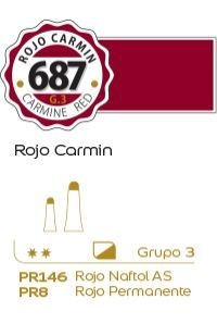 Oleo alba G3 x 60ml. (687) Rojo carmin