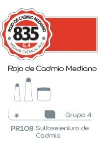 Acrilico Alba G4 x 60ml. (835) Rojo cadmio mediano