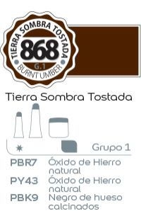 Acrilico Alba G1 x 18ml. (868) Tierra sombra tostada