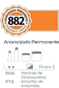 Acrilico Alba G1 x 18ml. (882) Anaranjado permanente