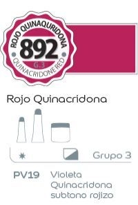 Acrilico Alba G3 x 60ml. (892) Rojo Quinacridona
