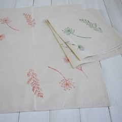 REPASADOR DE LIENZO NATURAL FLORES SILVESTRES
