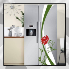 SKIN Heladera Floral SK14 117x59 puerta - 59x57 freezer