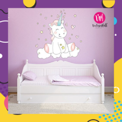 Vinilo Infantil Unicornio05 + Plancha de Corazones