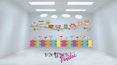 Vinilo Decorativo Infantil Búhos Pared Completa en internet