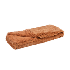 Manta Piel Sintética Pelo corto ULTRA SOFT TERRACOTA con interior de corderito - comprar online