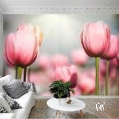 Mural Tulipan Rosa
