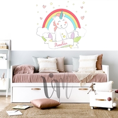Vinilo Infantil Unicornio20 con nombre personalizado
