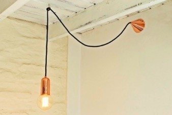 Luz colgante cobre