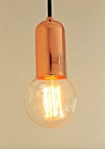 Luz colgante cobre