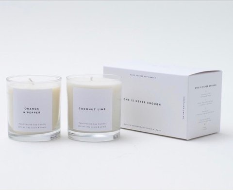 VELAS - LINEA "ONE IS NEVER ENOUGH". Set x 2 unid