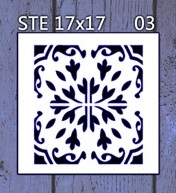 Stencil decorativo 17x17cm Modelo 003 - comprar online