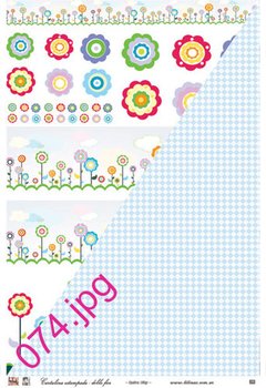 Cartulina estampada doble faz 32 x 47 cm Modelo DF074