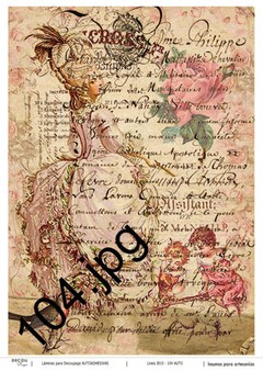 Láminas para decoupage autoadhesivas A4 Modelo LD 104