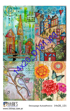 Láminas autoadhesivas 14 x 20cm Modelo D121 - comprar online
