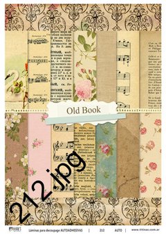 Láminas para decoupage autoadhesivas A4 Modelo LD 212 - comprar online