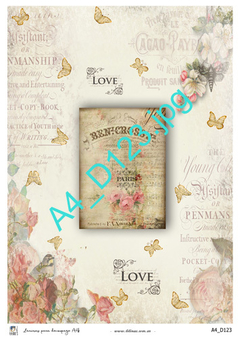 Láminas para decoupage autoadhesivas A4 Modelo LD 123 - comprar online