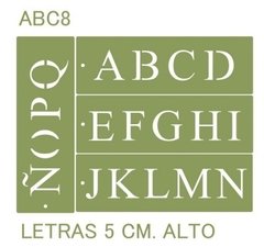 Sténcil Láser MilArtes Modelo ABC 008
