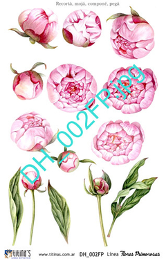 Láminas decoupage 14x20cm "en húmedo" Colección Flores Primorosas DH002FP