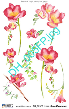 Láminas decoupage 14x20cm "en húmedo" Colección Flores Primorosas DH005FP