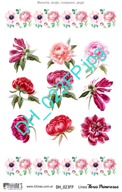 Láminas decoupage 14x20cm "en húmedo" Colección Flores Primorosas DH023FP