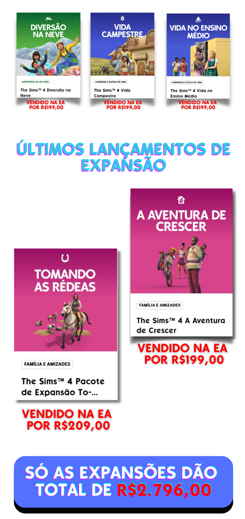 Todos os cheats do 'The Sims 4 Vida Campestre