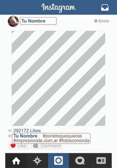 Frame Marco para fotos Instagram facebook Youtube - Impresionate
