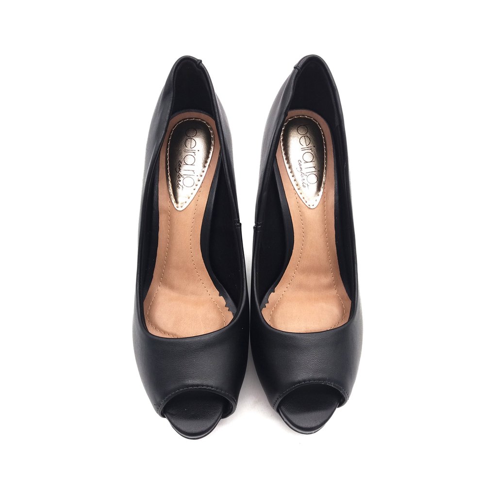 Zapato Vestir Stiletto Beira Rio Punta Abierta Taco Alto
